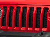 Grille Insert; Dark Gray and Black Leopard Print (18-23 Jeep Wrangler JL w/o TrailCam)