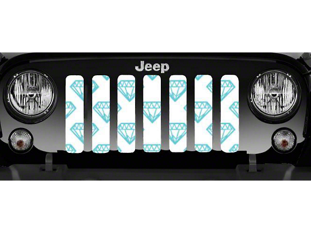 Grille Insert; Diamonds (18-23 Jeep Wrangler JL w/o TrailCam)