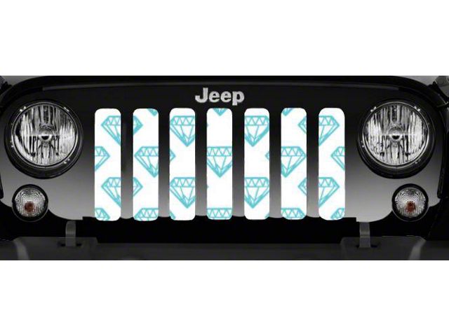 Grille Insert; Diamonds (18-24 Jeep Wrangler JL w/o TrailCam)