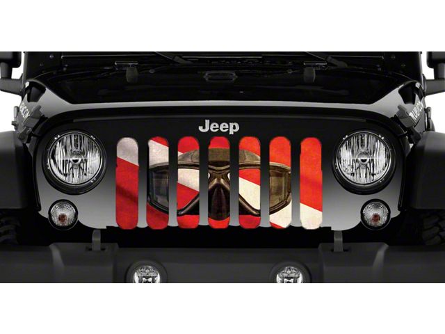 Grille Insert; Diver Down Scuba Mask (18-24 Jeep Wrangler JL w/o TrailCam)
