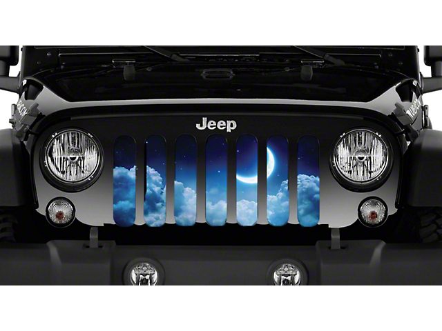 Grille Insert; Dreamland Moon (18-23 Jeep Wrangler JL w/o TrailCam)