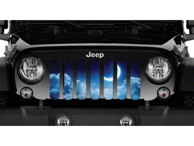Grille Insert; Dreamland Moon (18-24 Jeep Wrangler JL w/o TrailCam)