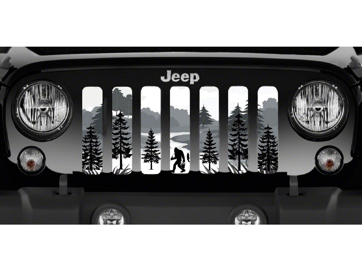 Jeep Wrangler Grille Insert; FisherFoot Bigfoot (18-23 Jeep Wrangler JL w/o  TrailCam) - Free Shipping