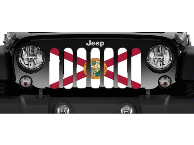 Grille Insert; Florida State Flag (18-24 Jeep Wrangler JL w/o TrailCam)
