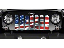 Grille Insert; Freedom American Flag (97-06 Jeep Wrangler TJ)