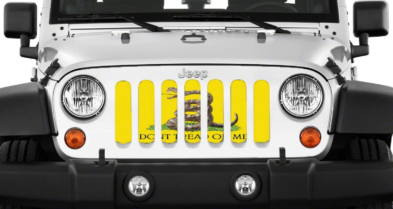 Grille Insert; Gadsden Flag (76-86 Jeep CJ5 & CJ7)