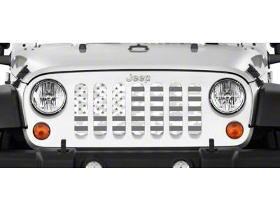 Grille Insert; Ghost American Camo Flag (76-86 Jeep CJ5 & CJ7)