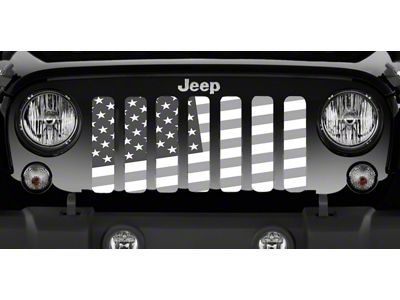 Grille Insert; Ghost Tactical Slanted American Flag (97-06 Jeep Wrangler TJ)