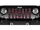 Grille Insert; Gray and Pink Leopard Print (18-24 Jeep Wrangler JL w/o TrailCam)