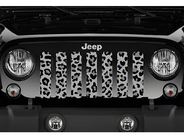 Grille Insert; Gray Leopard Print (07-18 Jeep Wrangler JK)