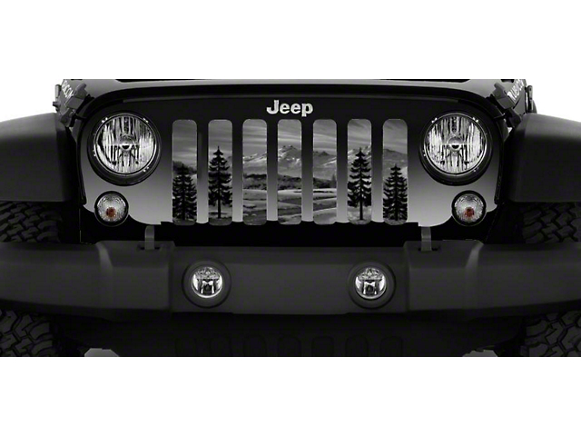 Grille Insert; Gray Mountain Pine (18-23 Jeep Wrangler JL w/o TrailCam)