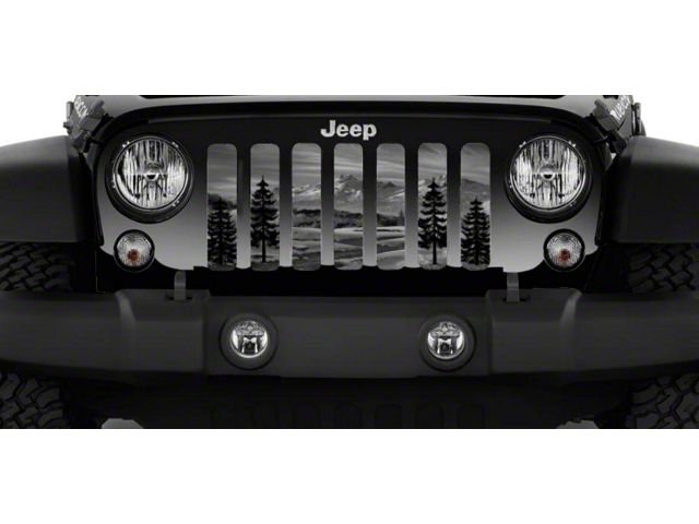 Grille Insert; Gray Mountain Pine (18-24 Jeep Wrangler JL w/o TrailCam)