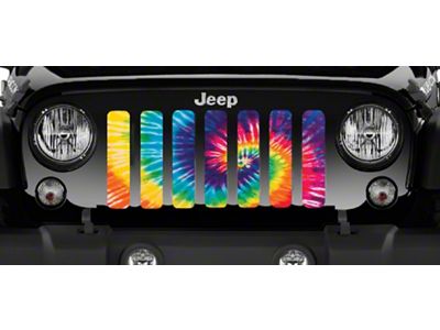 Grille Insert; Hippie Life Tie Dye (76-86 Jeep CJ5 & CJ7)