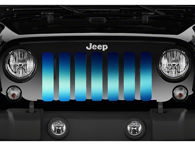 Grille Insert; Horizon Blue Ombre (18-23 Jeep Wrangler JL w/o TrailCam)