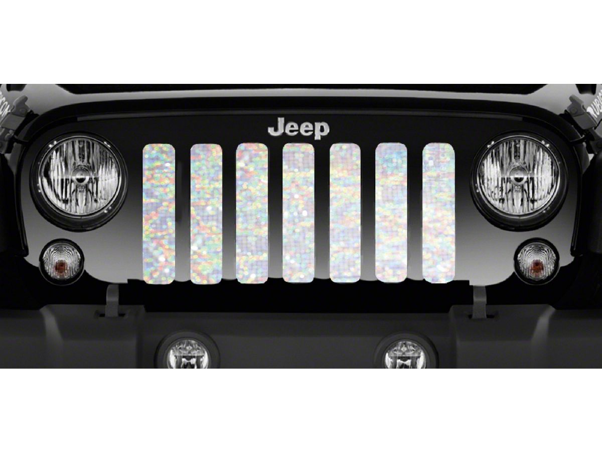 Jeep Wrangler Grille Insert; Iridescent Print (18-23 Jeep Wrangler JL w/o  TrailCam) - Free Shipping