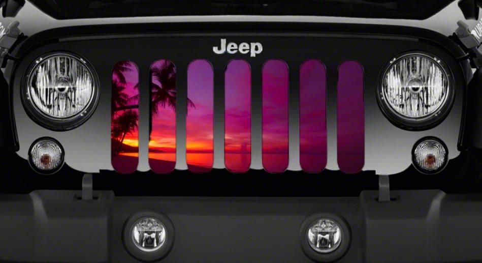 Grille Insert; Just Beachy (18-23 Jeep Wrangler JL w/o TrailCam)