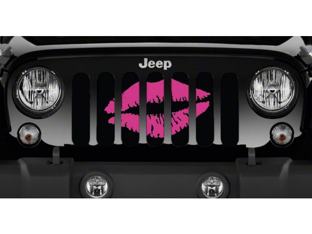 Grille Insert; Kiss (18-24 Jeep Wrangler JL w/o TrailCam)
