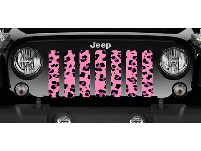 Grille Insert; Lady Leopard Print (20-24 Jeep Gladiator JT)
