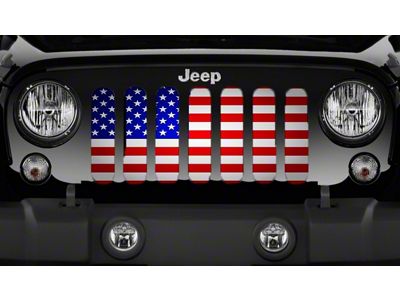 Grille Insert; Land of the Free (97-06 Jeep Wrangler TJ)