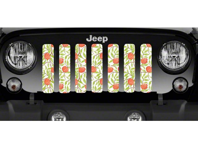 Grille Insert; Life's a Peach (18-24 Jeep Wrangler JL w/o TrailCam)