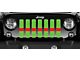 Grille Insert; Lime Green Red Line (97-06 Jeep Wrangler TJ)