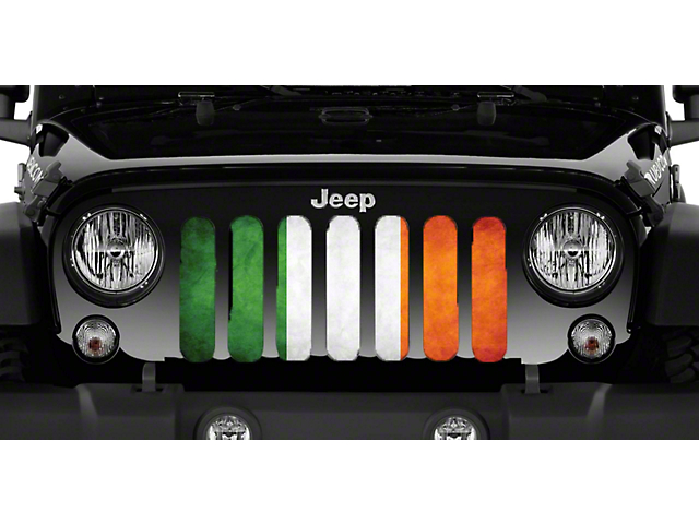 Grille Insert; Luck O' The Irish (18-23 Jeep Wrangler JL w/o TrailCam)