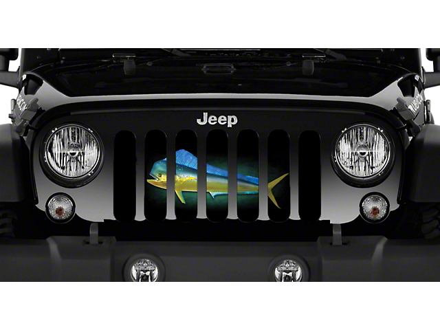 Grille Insert; Mahi Mahi Fish (18-23 Jeep Wrangler JL w/o TrailCam)