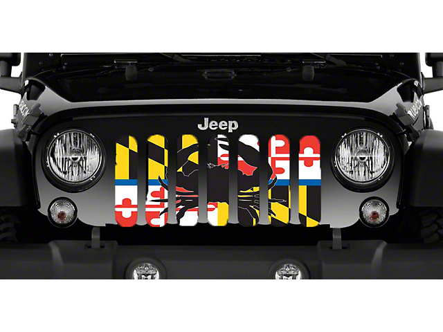 Grille Insert; Maryland Crab Back the Blue (20-23 Jeep Gladiator JT)