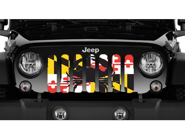 Grille Insert; Maryland Crab Flag (18-24 Jeep Wrangler JL w/o TrailCam)