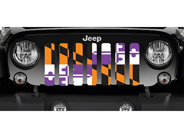 Grille Insert; Maryland Flag Orange and Purple (07-18 Jeep Wrangler JK)