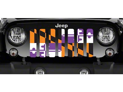 Grille Insert; Maryland Flag Orange and Purple (97-06 Jeep Wrangler TJ)