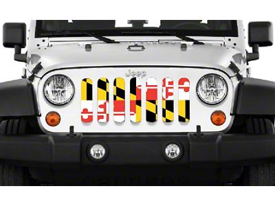 Grille Insert; Maryland State Flag (76-86 Jeep CJ5 & CJ7)