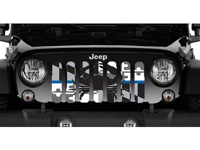 Grille Insert; Maryland Tactical Crab Back the Blue (76-86 Jeep CJ5 & CJ7)