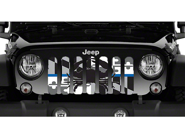 Grille Insert; Maryland Tactical Crab Back the Blue (18-23 Jeep Wrangler JL w/o TrailCam)