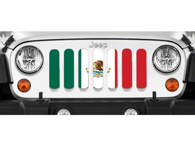 Grille Insert; Mexico Flag (07-18 Jeep Wrangler JK)