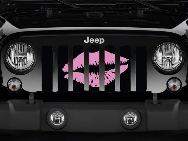 Grille Insert; Muah Kiss (07-18 Jeep Wrangler JK)
