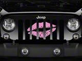 Grille Insert; Muah Kiss (18-23 Jeep Wrangler JL w/o TrailCam)