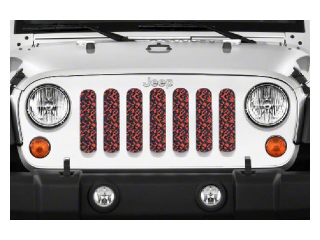 Grille Insert; Orange Camo (18-23 Jeep Wrangler JL)