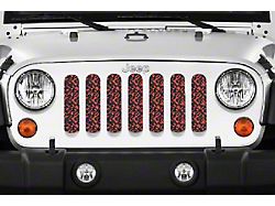 Grille Insert; Orange Camo (18-22 Jeep Wrangler JL)