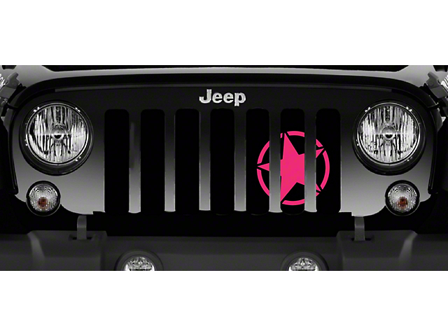 Grille Insert; Oscar Mike Hot Pink (20-23 Jeep Gladiator JT)