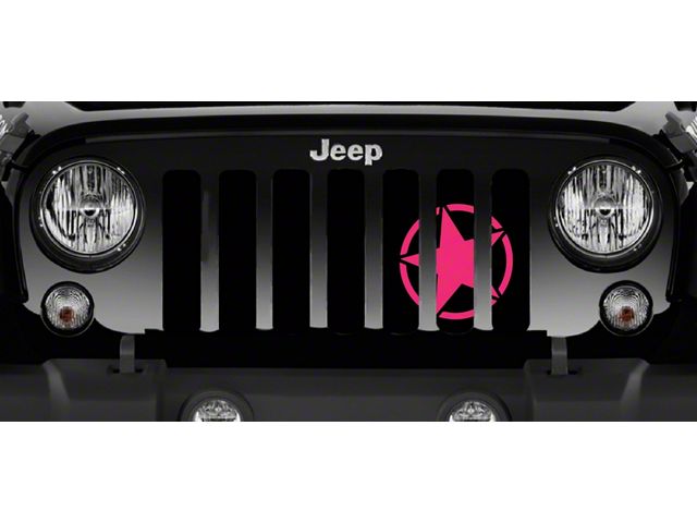 Grille Insert; Oscar Mike Hot Pink (20-24 Jeep Gladiator JT)