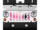 Grille Insert; Oscar Mike Pink Ombre (18-24 Jeep Wrangler JL w/o TrailCam)