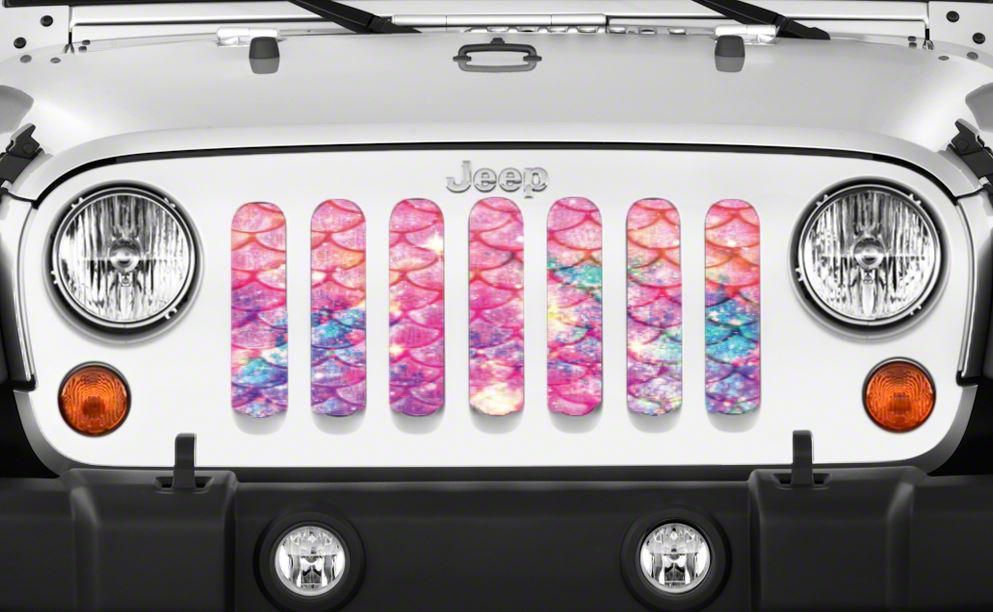 Grille Insert; Peach Mermaid Scales (20-23 Jeep Gladiator JT)
