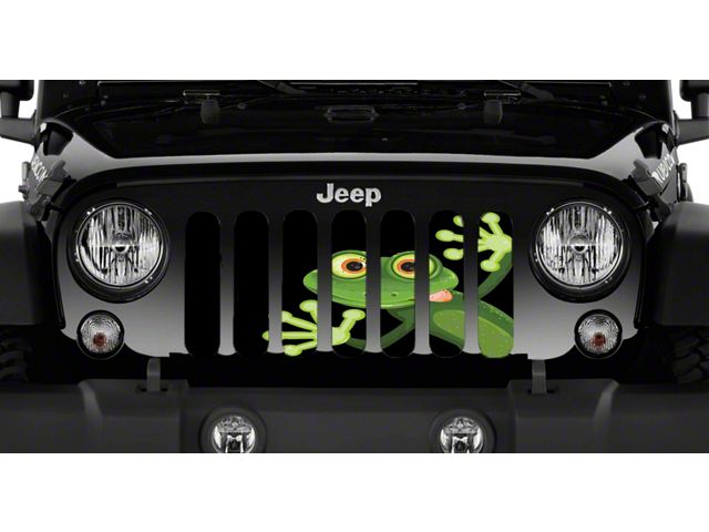 Grille Insert; Peeking Frog (76-86 Jeep CJ5 & CJ7)