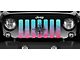 Grille Insert; Pink and Teal Ombre Compass (97-06 Jeep Wrangler TJ)