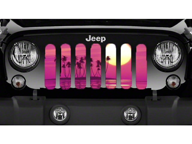 Grille Insert; Pink Beach (18-23 Jeep Wrangler JL w/o TrailCam)