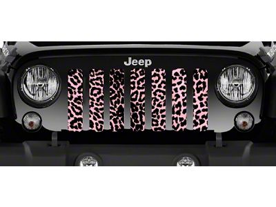 Grille Insert; Pink Cheetah Print (97-06 Jeep Wrangler TJ)