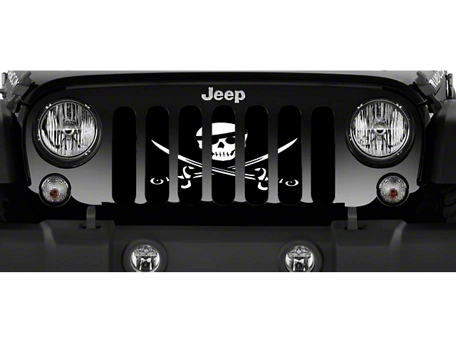 Grille Insert; Pirate Flag (07-18 Jeep Wrangler JK)