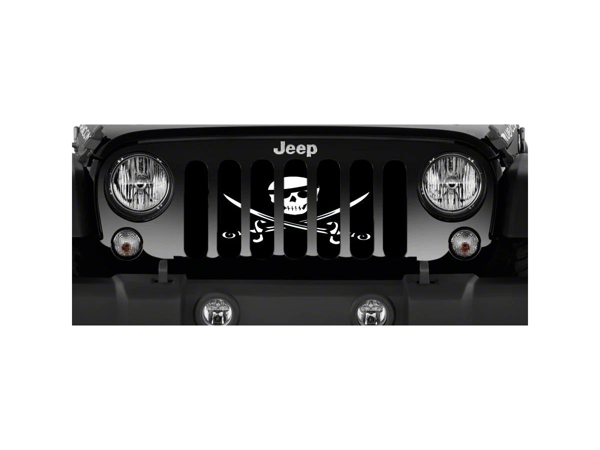 Jeep Wrangler Grille Insert; Pirate Flag (07-18 Jeep Wrangler JK) - Free  Shipping