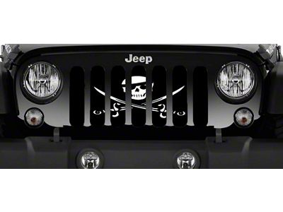 Grille Insert; Pirate Flag (87-95 Jeep Wrangler YJ)